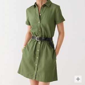 NWT J. Crew olive green dress size 12